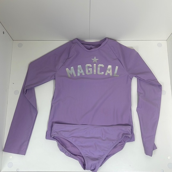 Gap Kids Magical Purple Rash Guard 2 piece Swimsuit Size XL - Picture 1 of 5
